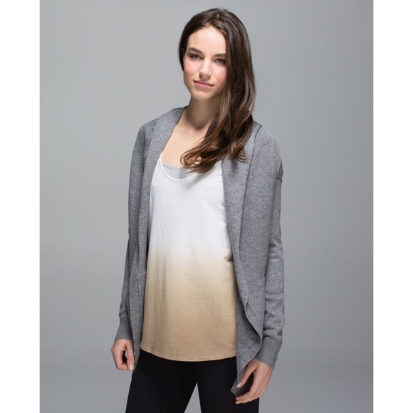 LULULEMON Cabin Yogi Wrap Heathered Medium Grey / Slate Cozy Cardigan 4 - Picture 9 of 9